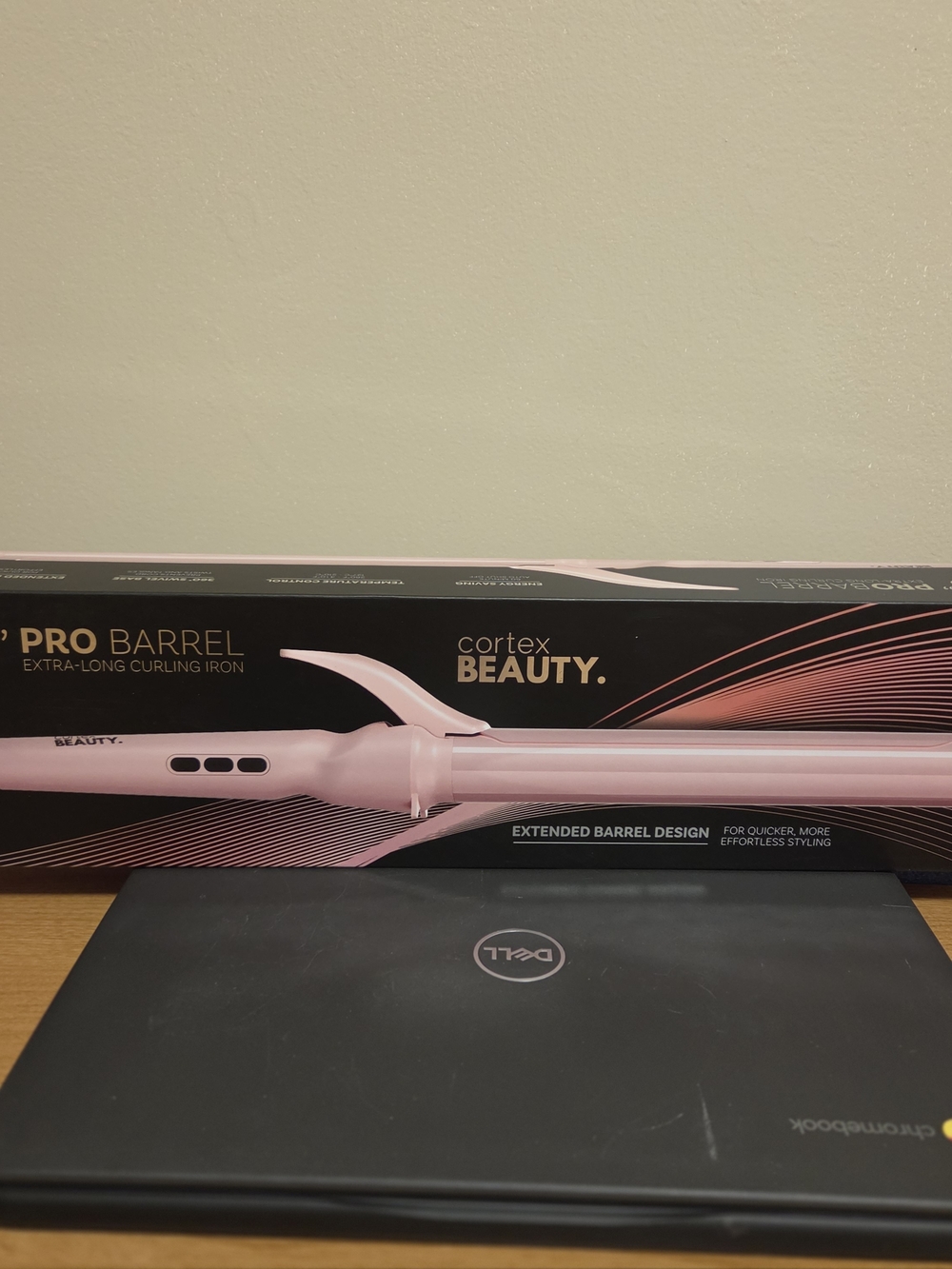 Cortex Beauty Pro Barrel Extra-Long Curling Iron - Pink